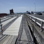 武蔵野橋拡張工事2017年5月の様子（既設橋梁側）